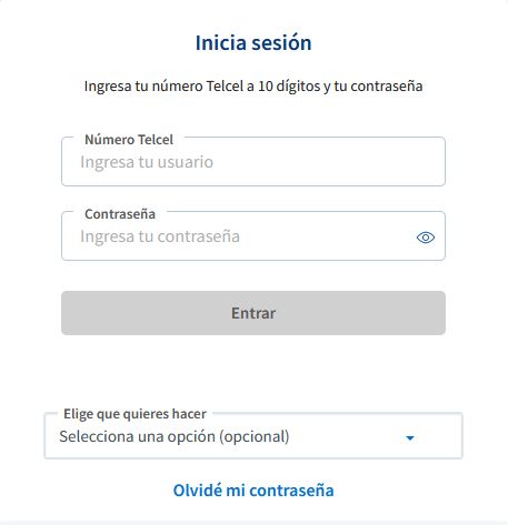 Telcel dumb password rule screenshot